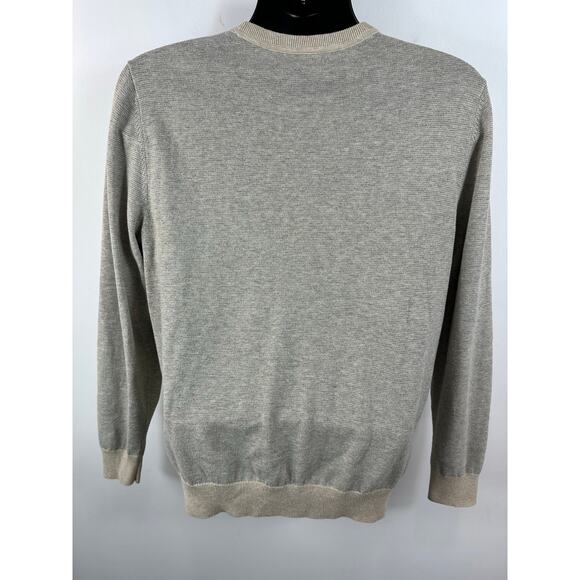 Vineyard Vines Wool Sweater Feeder Stripe Double Knit Crew Size Medium - Picture 13 of 13